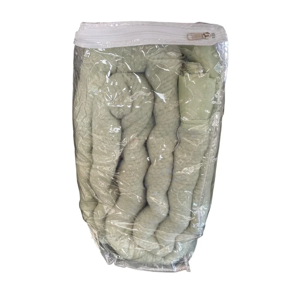 Vtg JCPenney Home Collection Acrylic Thermal Blanket Full Size Sage Green NOS